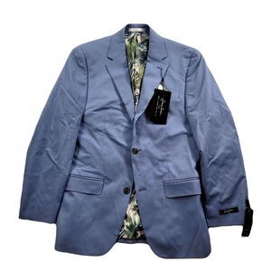 Sean John Solid Light Blue Suit Jacket Mens 36R 36 Classic-Fit Cotton Blend $360